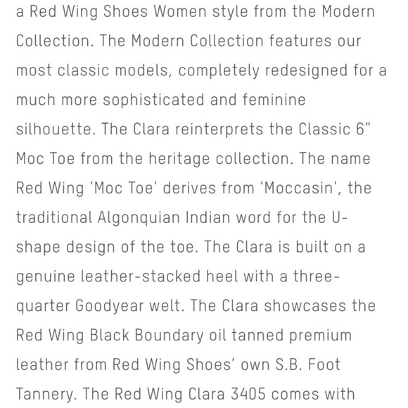 Red Wing 3405 Clara Black Leather Lace Up Boot W Heel Women's Size 8.5 - Picture 6 of 6